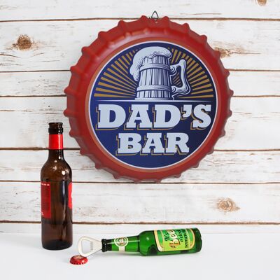 'Dad's Bar' Bottle Cap Sign