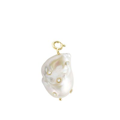 Pearl pendant with set Zircons
