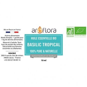 lot de 6 huiles essentielles bio 6x10 ml Basilic tropical 2