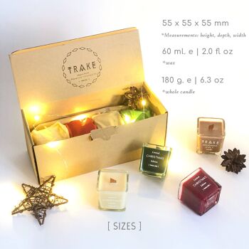 Lot de 4 mini bougies parfumées naturelles | Édition de Noël 3