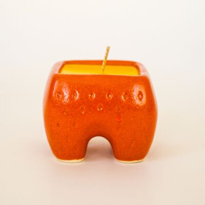 Candela CULT ecologica, ricaricabile TEA light - Arancione | mandarino