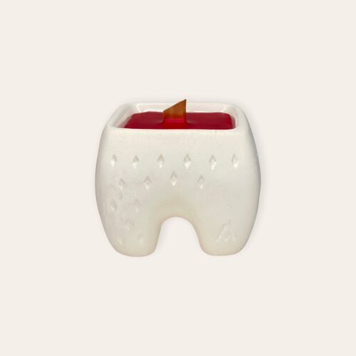 Refillable TEA light CULT candle – White | apple pie