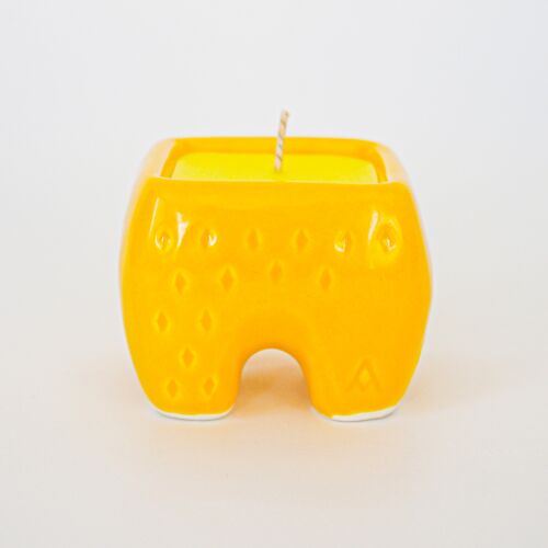 Refillable TEA light CULT candle – Yellow | lime and mango