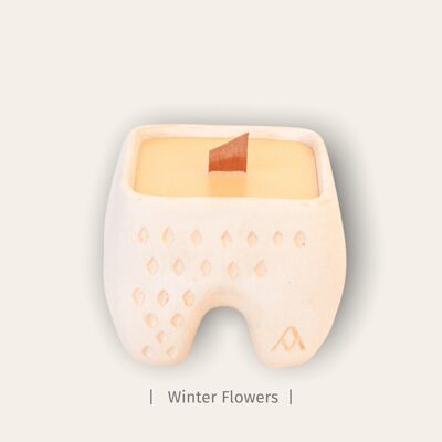 Winter Flowers - La candela CULT bianca