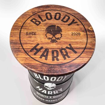 BLOODY HARRY Table de bar originale de baril de pétrole 3