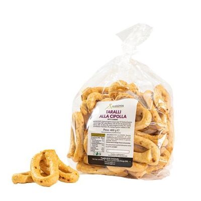 Handgemachte Taralli-ZWIEBEL 400 gr.