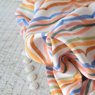 Waves viscose fabric