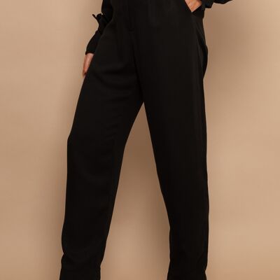 Nina Black Classic Pantalon aus 100 % Tencel