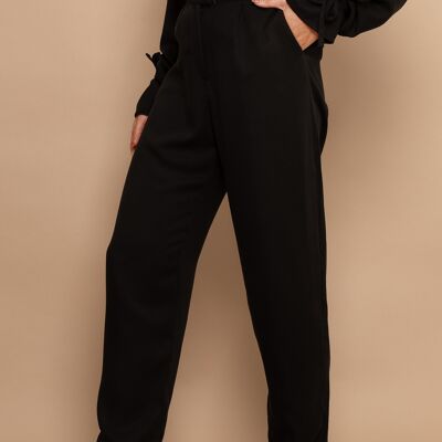 Nina Black Classic Pantalon aus 100 % Tencel
