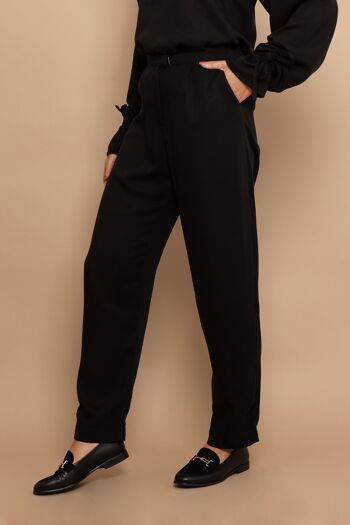 Pantalon Nina Noir Classique 100% Tencel 3