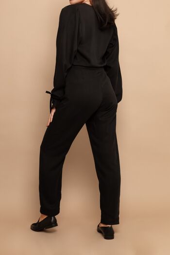 Pantalon Nina Noir Classique 100% Tencel 4