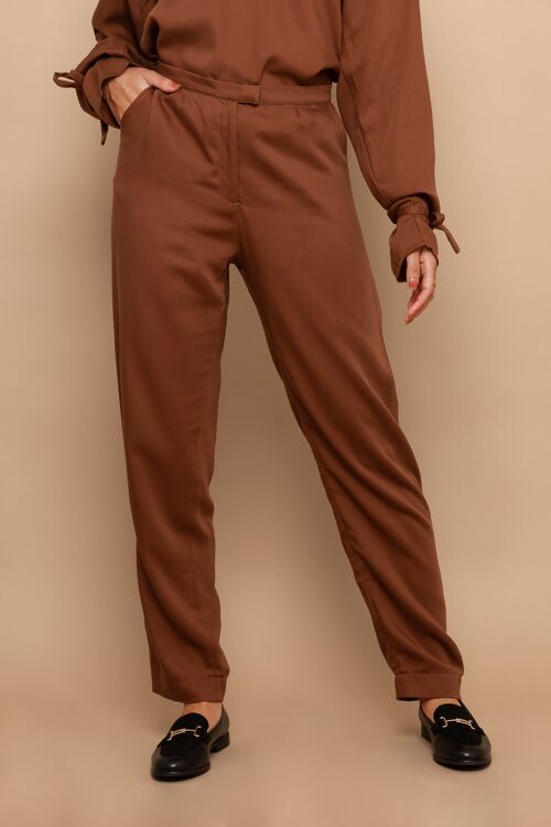 Nina Pecan Classic 100% Tencel Pantalon