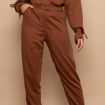 Nina Pecan Classic Pantalon aus 100 % Tencel