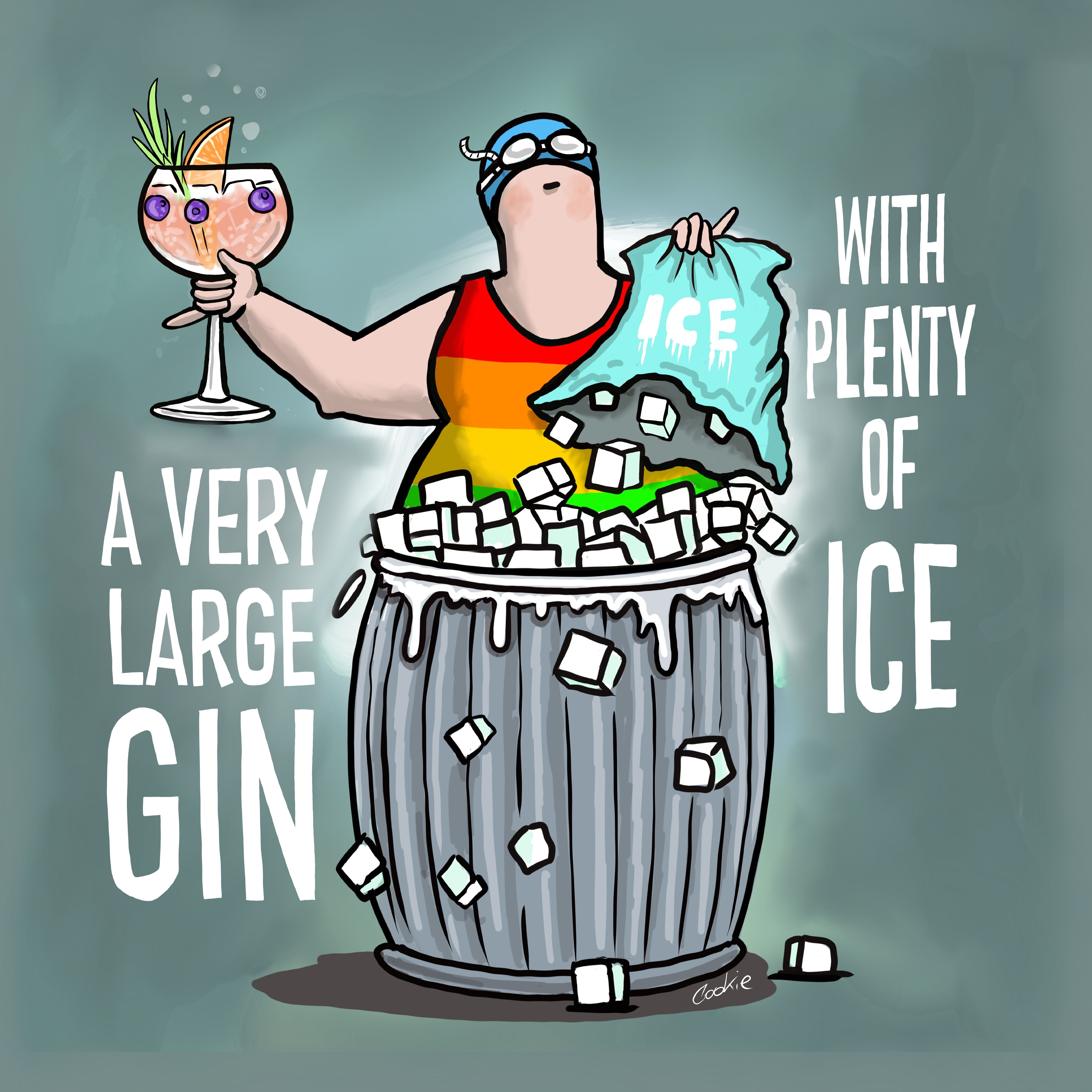 Flocker | Ginebra grande | Tarjeta de felicitación en blanco Kimmer (147 x 147 mm)