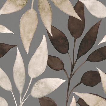 Serviette de table Scandic Leaves marron 25x25
