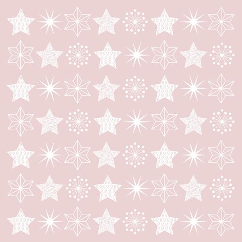 Pure Stars rosé Napkin 33x33
