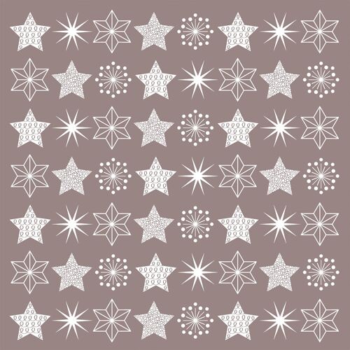 Pure Stars chocolate Napkin 33x33