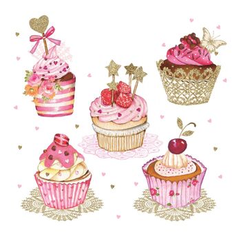 Serviette Cupcake Celebration 33x33