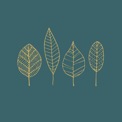 Pure Gold Leaves  forest Napkin 33x33