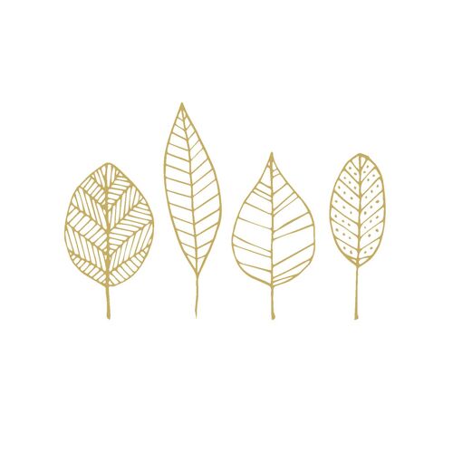 Pure Gold Leaves Napkin 33x33
