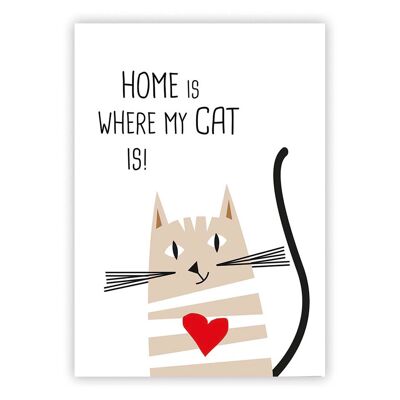 Cartolina del gatto domestico