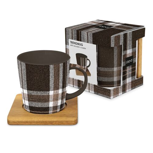 Check brown Trend Mug nature