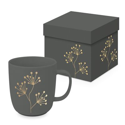 Pure Gold Berries gray Matte Mug GB