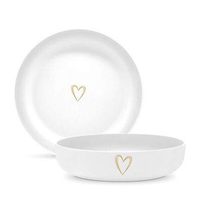 Pure Heart gold Matte Bowl 30