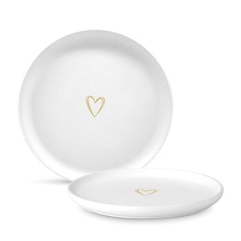 Assiette Pure Heart or mat 27