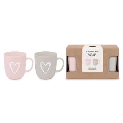 Pure Heart x 2 Ensemble de tasses mates 2