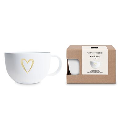 Pure Heart gold Matte Mug XXL