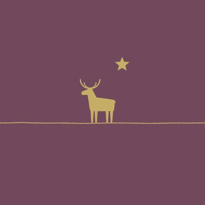 Pure Deer mauve Napkin 33x33