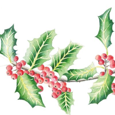 Tovagliolo Holly Branch 33x33