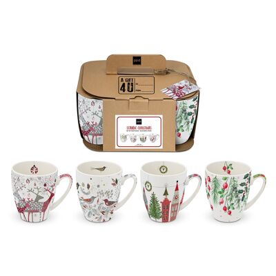 Scandic Christmas 4 Mug Set