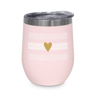 Termo Taza Corazon de Oro rosa 0.35