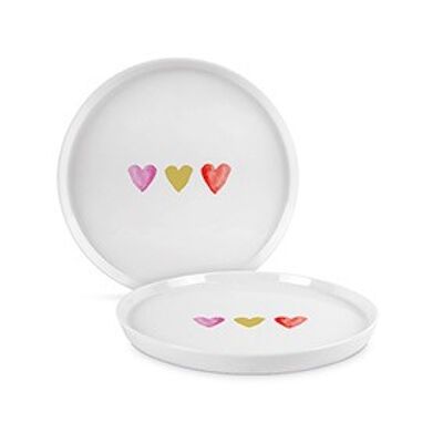 Watercolor Hearts Trend Plate 21