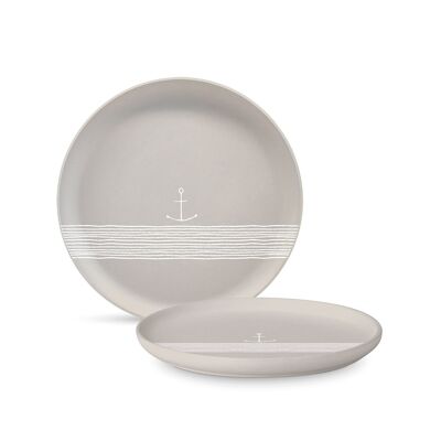 Pure Anchor taupe Mat Assiette 21