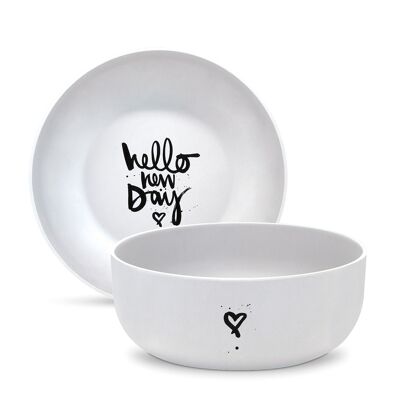 Hello New Day Matte Bowl 16