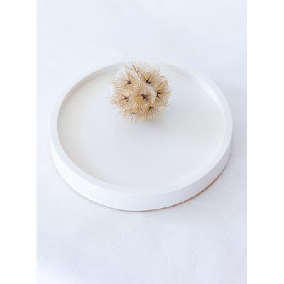 Small White Gypsum Candle Tray