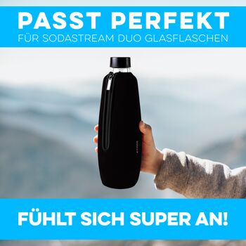 Housse de protection SODAZiP adaptée à vos bouteilles SodaStream Duo + recettes d'eau infusée offertes (sous forme d'e-book) - noir 6