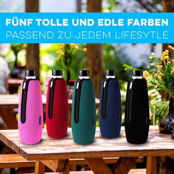 Housse de protection SODAZiP adaptée à vos flacons SodaStream Duo + recettes d'eau infusée offertes (sous forme d'e-book) - bleu 7