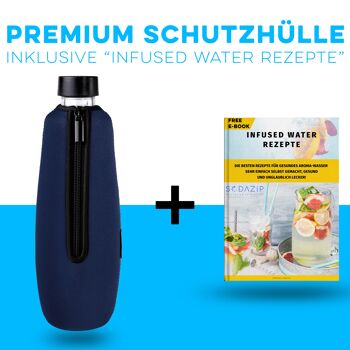 Housse de protection SODAZiP adaptée à vos flacons SodaStream Duo + recettes d'eau infusée offertes (sous forme d'e-book) - bleu 6