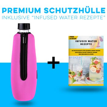 Housse de protection SODAZiP adaptée à vos bouteilles SodaStream Duo + recettes d'eau infusée offertes (sous forme d'e-book) - rose 6