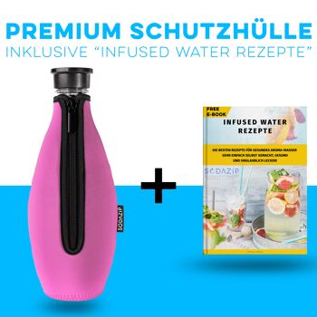 Housse de protection SODAZiP adaptée à vos bouteilles SodaStream Crystal + recettes d'eau infusée gratuites (sous forme d'e-book) - rose 6