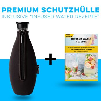 Housse de protection SODAZiP adaptée à vos bouteilles SodaStream Crystal + recettes d'eau infusée gratuites (sous forme d'e-book) - noir 6