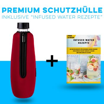 Housse de protection SODAZiP adaptée à vos bouteilles SodaStream Duo + recettes d'eau infusée offertes (sous forme d'e-book) - rouge 6