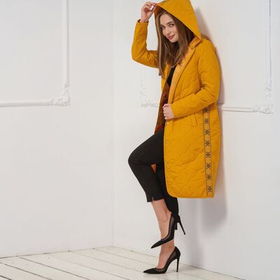 Quilted coat Mustard