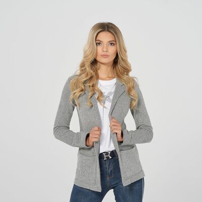 Waisted blazer made of structured sweat - 44