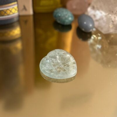 Fluorite Heart Worry Thumb Stone