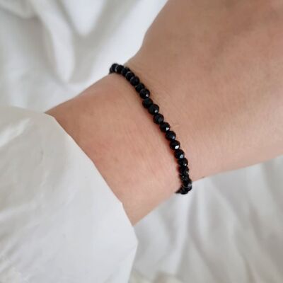 Tiny Black Tourmaline Bracelet